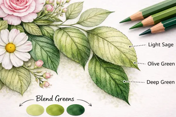 leaf coloring technique