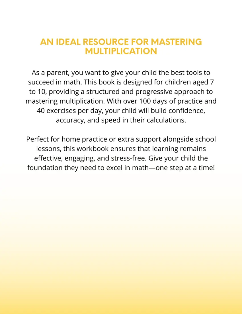 Intro page — overview and benefits of the 100-day multiplication program