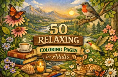 50 Relaxing Coloring Pages for Adults