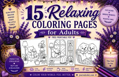 15 Relaxing Coloring Pages for Adults to Reduce Stress