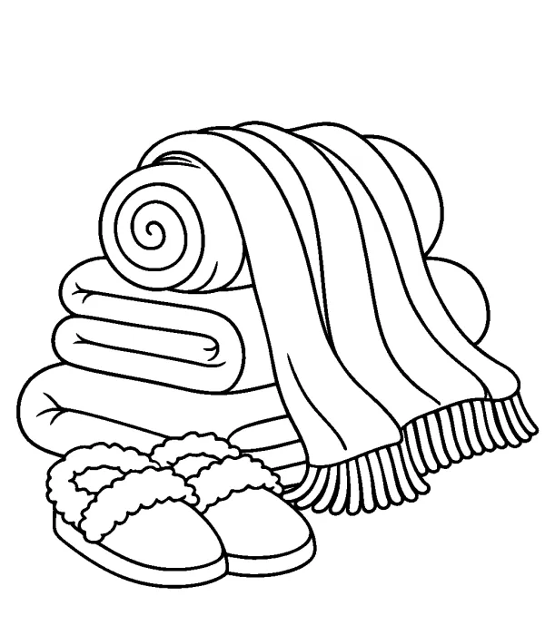 cozy coloring pages for adults soft blankets printable relaxing object design