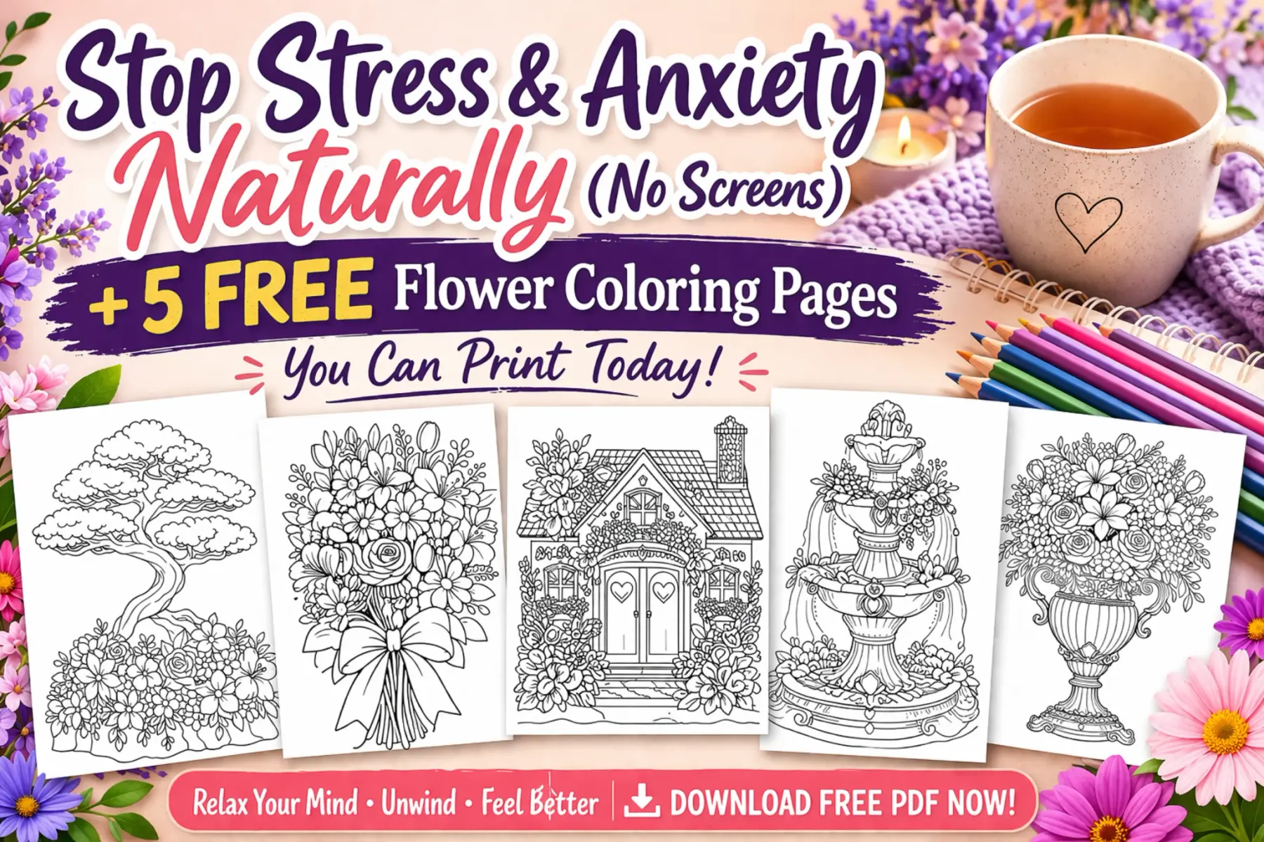cozy coloring pages for adults relaxing printable ideas stress relief