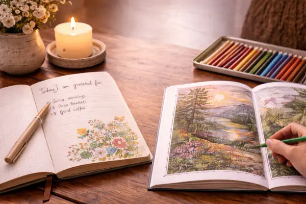 Gratitude Journals vs Coloring Books