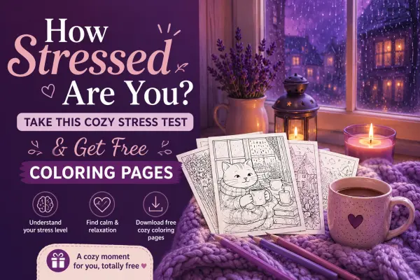 Coloring Book for Relaxation & Cozy Stress Relief