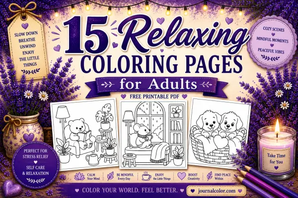 15 Relaxing Coloring Pages for Adults to Reduce Stress