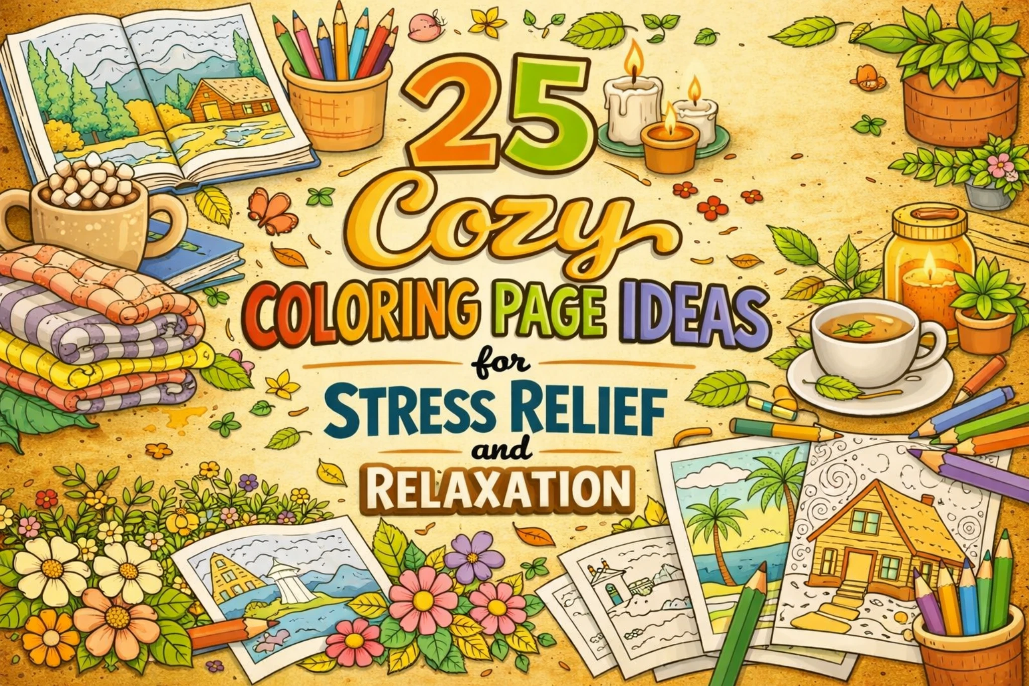 25 FREE Relaxing Coloring Pages for Adults (Instant PDF Download ...