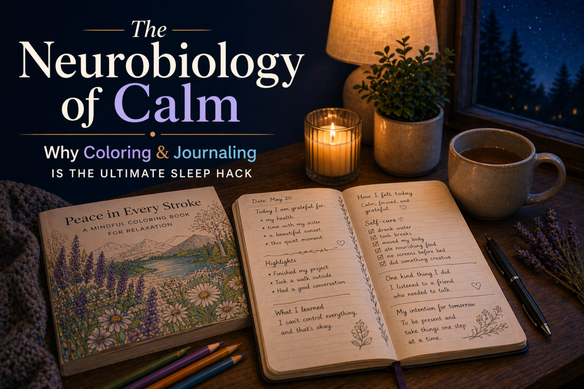 Evening Routine for Anxiety: Calm Your Mind with Coloring & Journaling ...