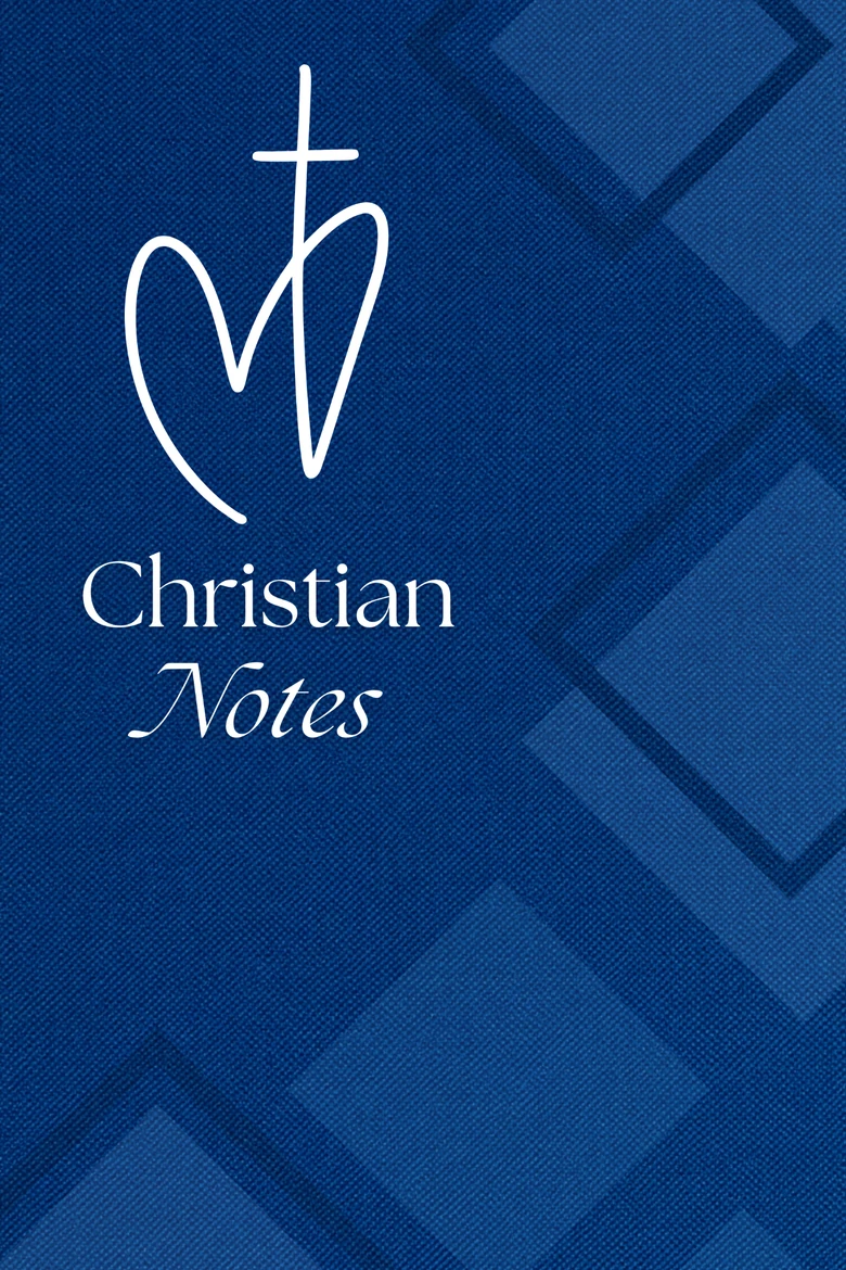 Prayer Journal for Difficult Times — blue elegant cover with Christian symbol and the title 'Christian Notes'